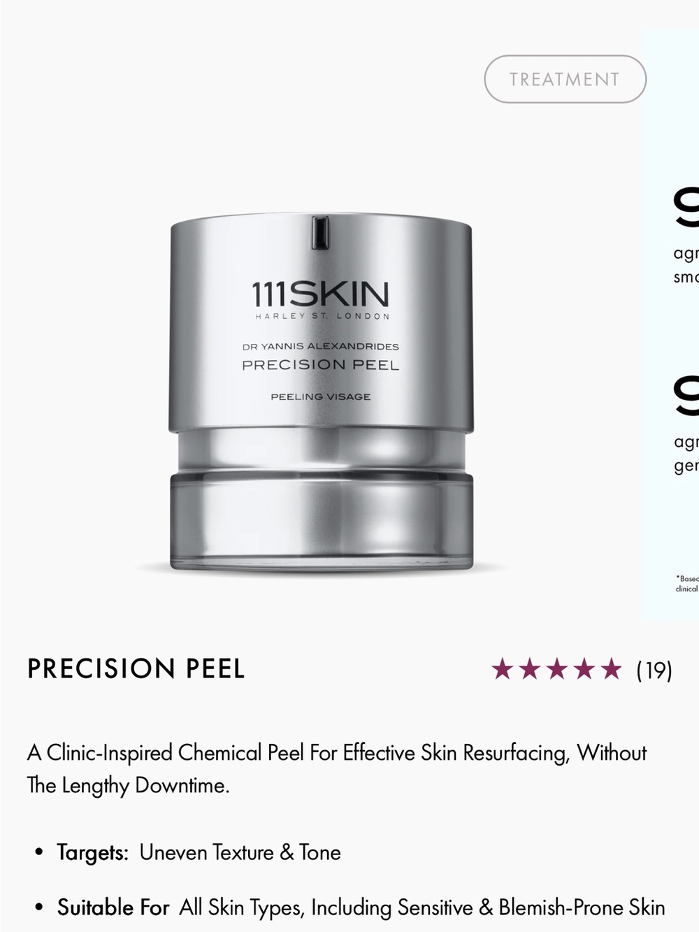 111SKIN Precision Peel - Clinical Chemical Peel for Resurfacing